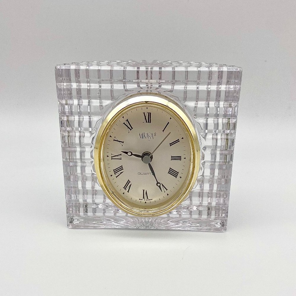 Vintage Mikasa Crystal Clock - Made in Austria - Quartz